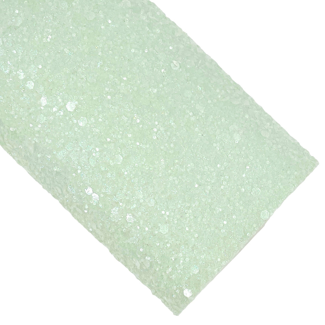 Sage Pixie Dust Glitter Faux Leather Sheets