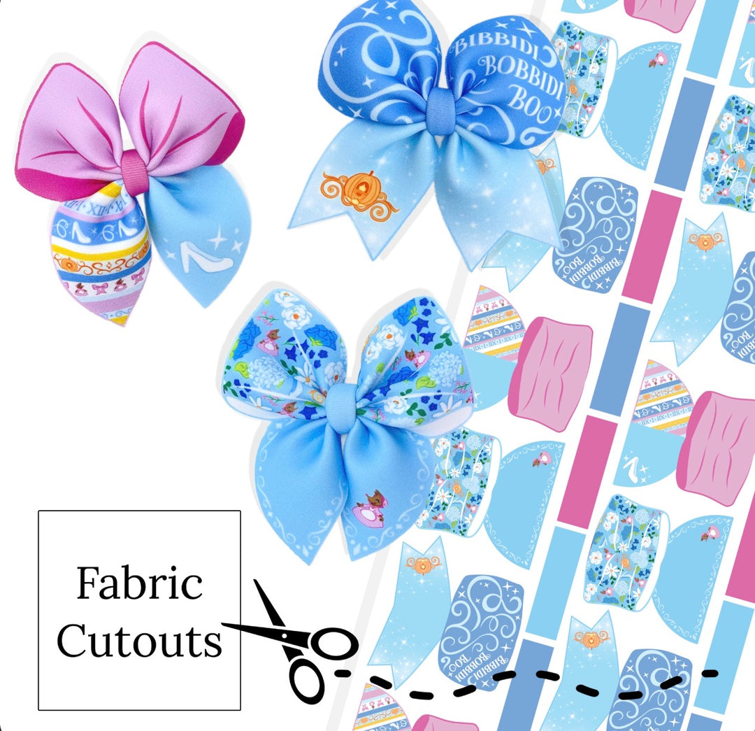 MINI Glass Slipper Princess Bubble Neoprene DIY Hair Bows