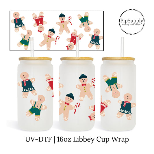Blue UV DTF Cup Wrap Transfer for Glass, UV DTF Cup Wraps for 16 oz Libbey  Glass, DIY Waterproof Clear Film Rub on Transfers Cup Stickers for Crafts
