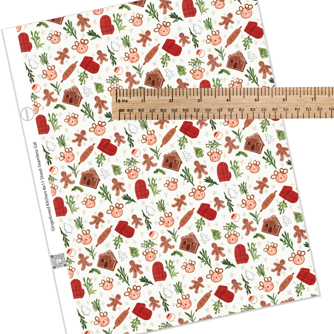 Gingerbread Kitchen Faux Leather Sheets