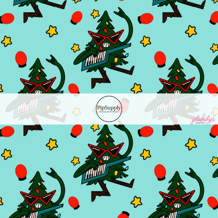 Rockin' Christmas Tree Fabric By The Yard