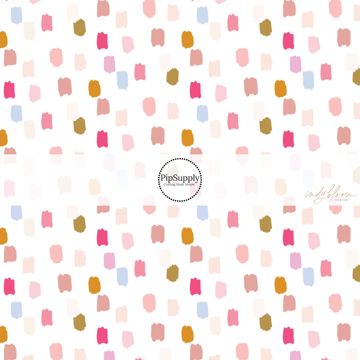 These autumn dot themed pattern fabric by the yard features the following design elements: fall colorful dots on cream. This fun themed fabric can be used for all your sewing and crafting needs!