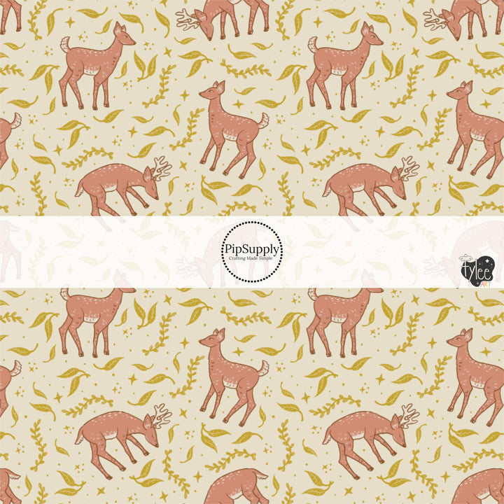 Grazing Deer Fabric By The Yard