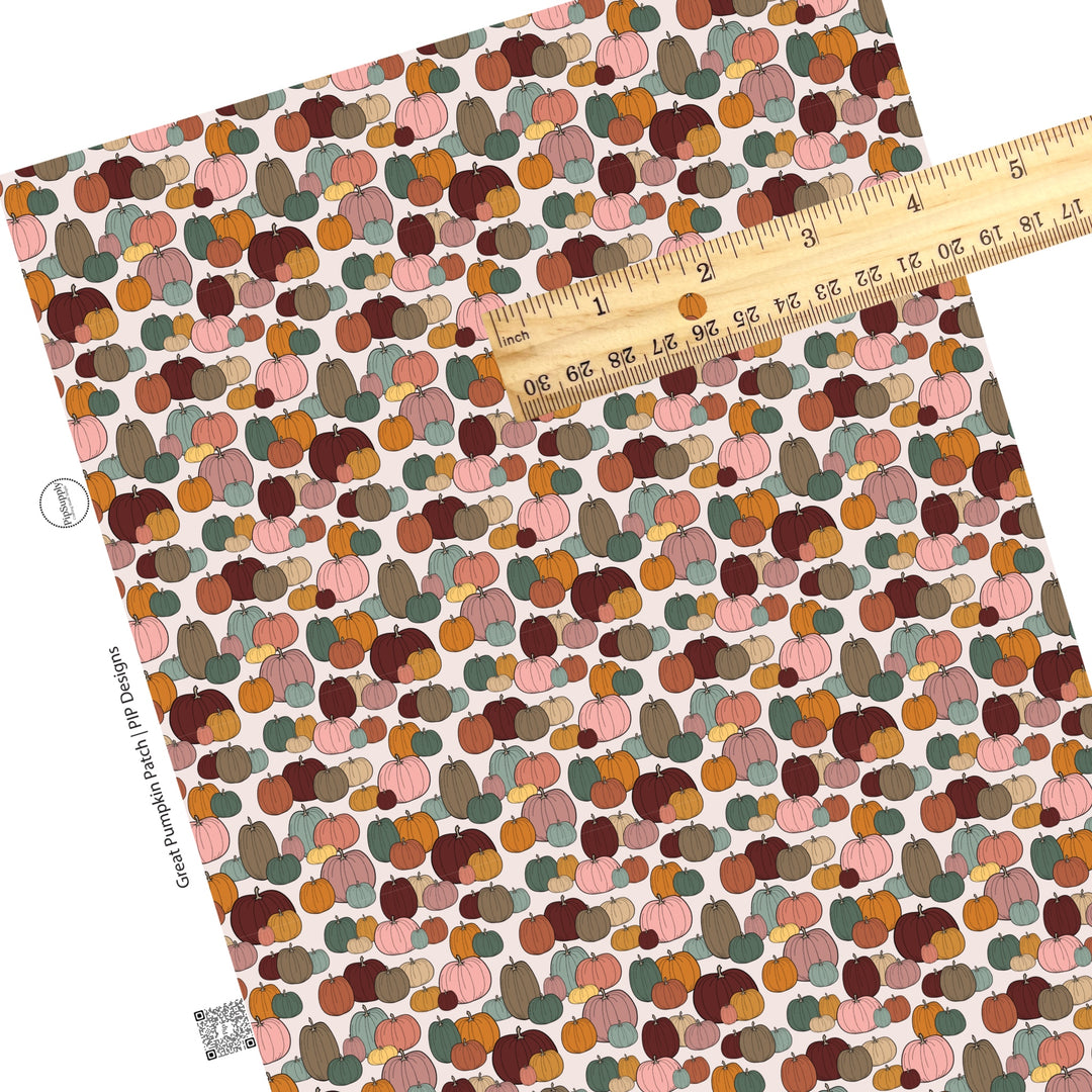 Autumn Harvest Prints | Faux Leather Fabric Sheets