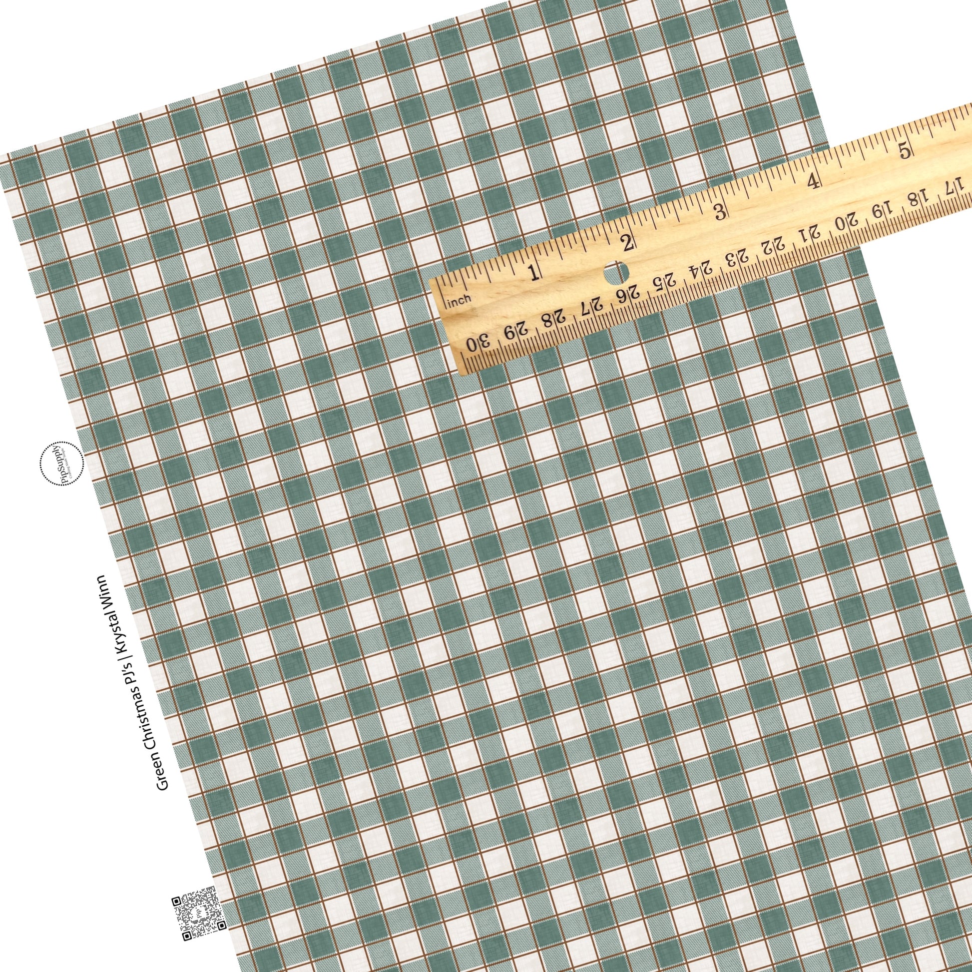 These holiday themed faux leather sheets contain the following design elements: Christmas green and cream plaid. Our CPSIA compliant faux leather sheets or rolls can be used for all types of crafting projects.