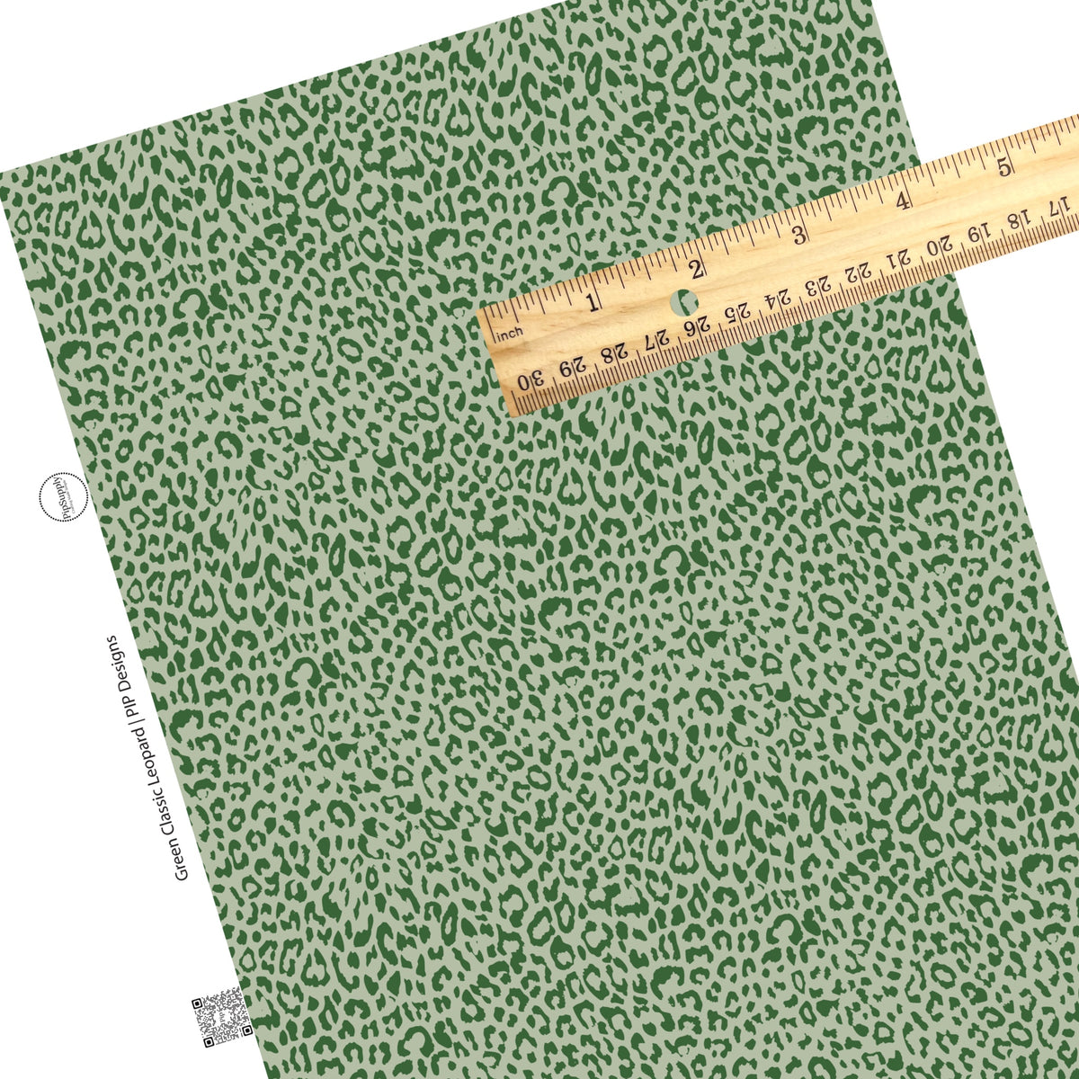 Leopard Pattern Faux Leather Sheet - Green Classic Leopard Faux Leather ...