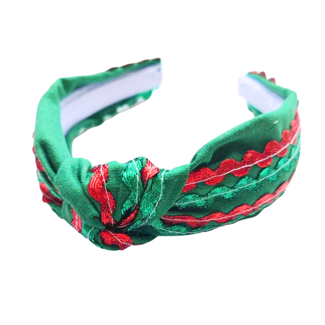 Green Ric Rac Christmas Headband