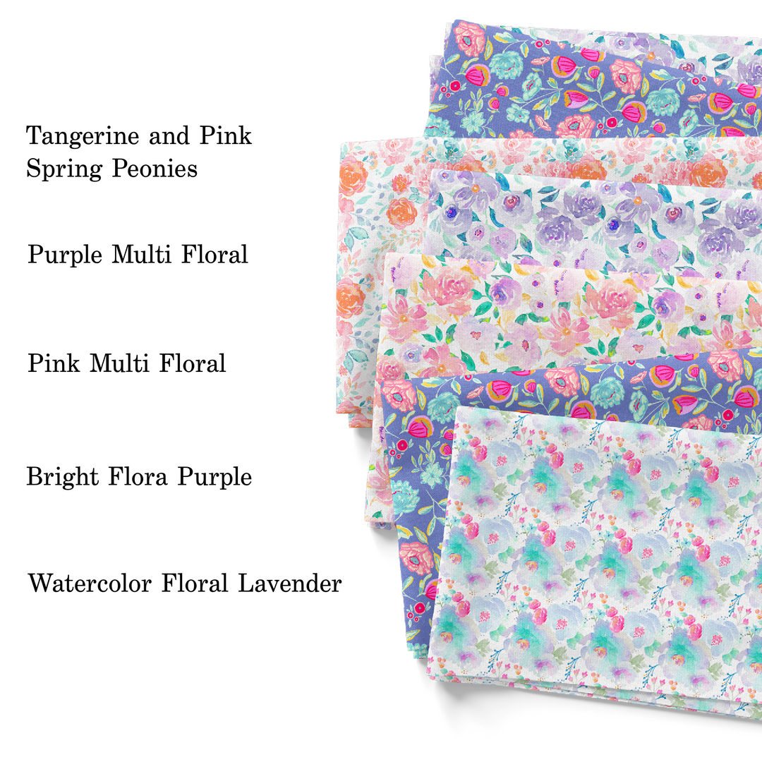 Watercolor Floral Lavender Fabric By The Yard