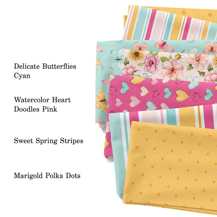 Marigold Polka Dots Fabric By The Yard