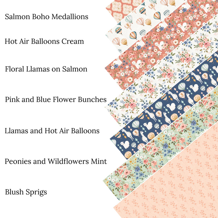 Salmon Boho Medallions Faux Leather Sheets