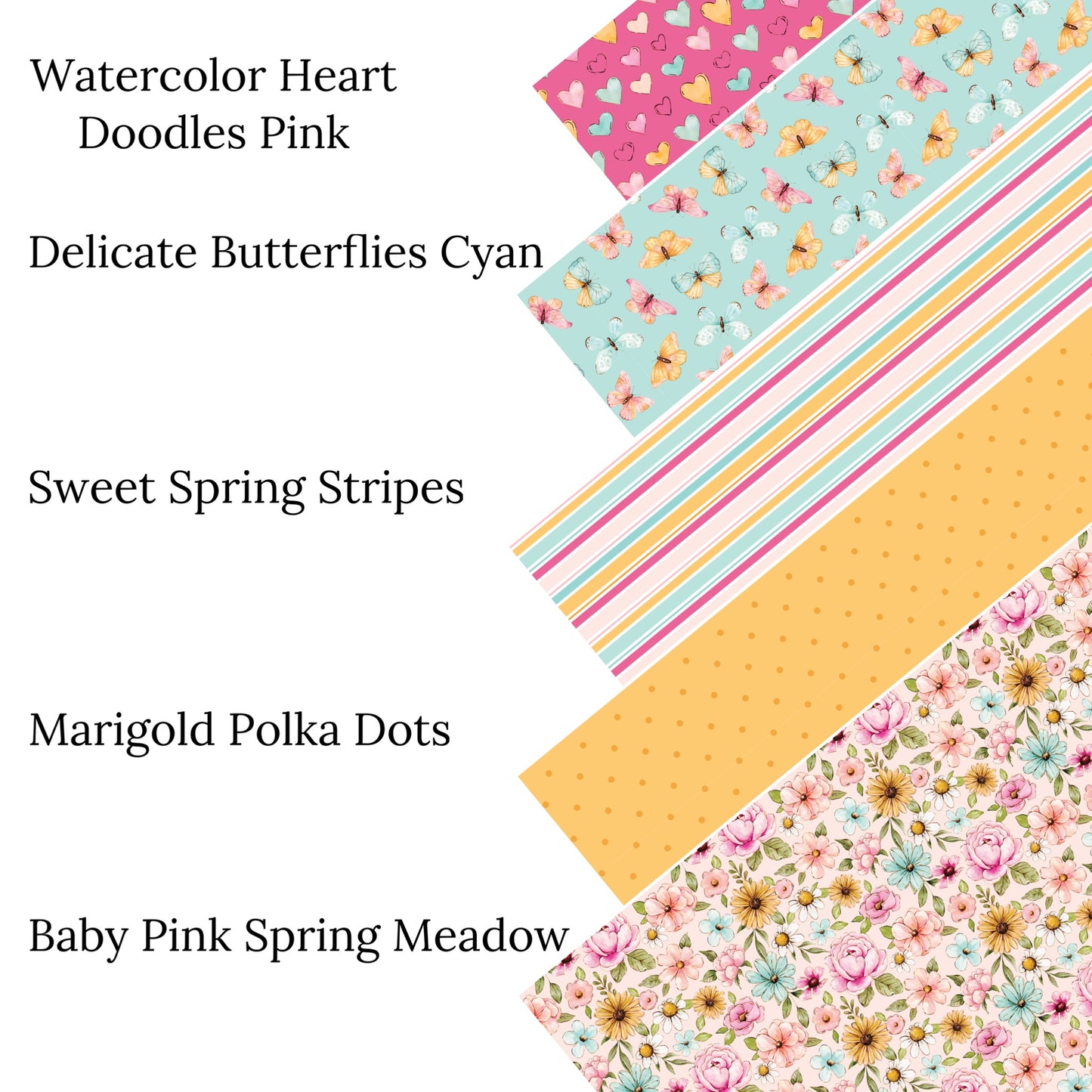 Sweet Spring Stripes Faux Leather Sheets