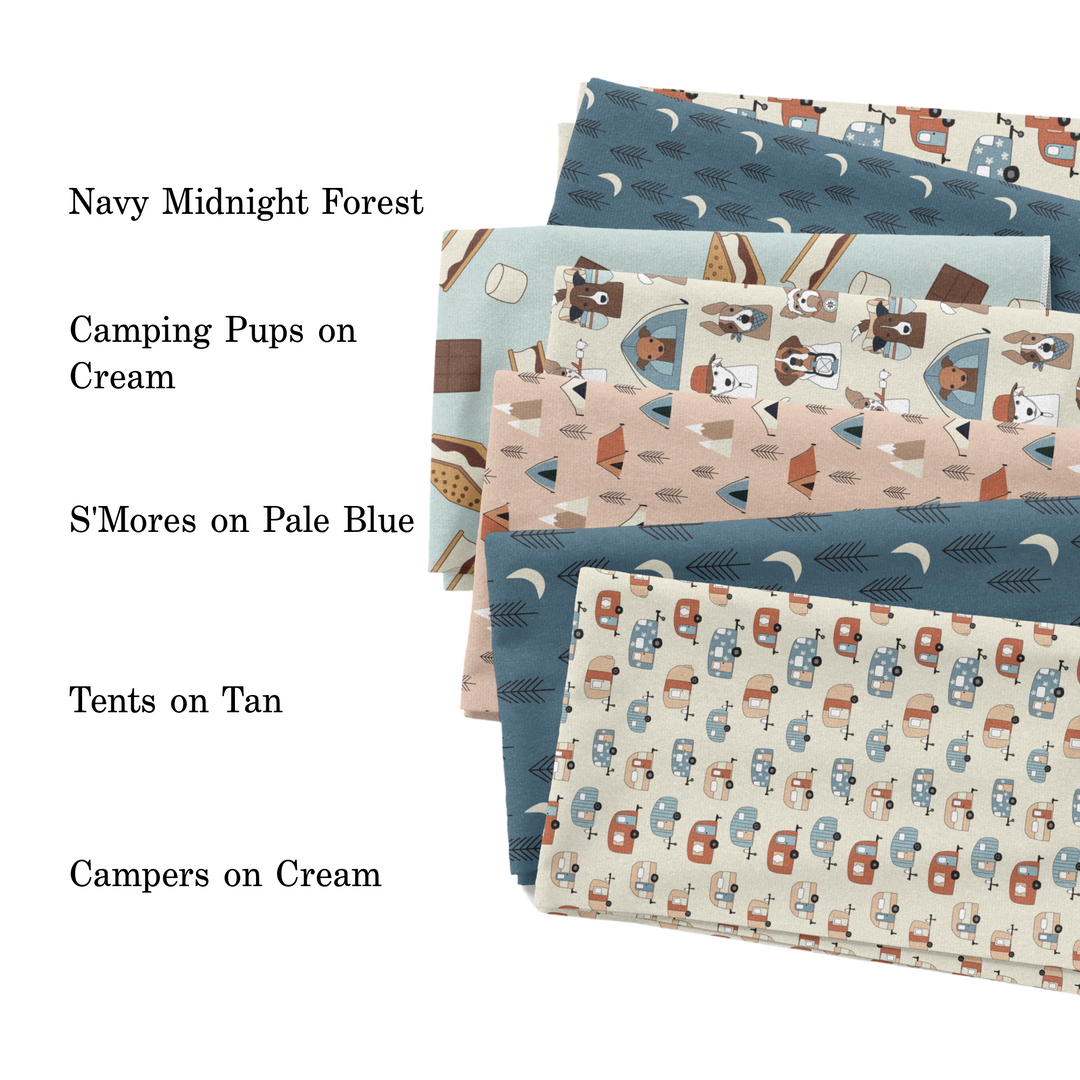 Navy Midnight Forest Fabric By The Yard