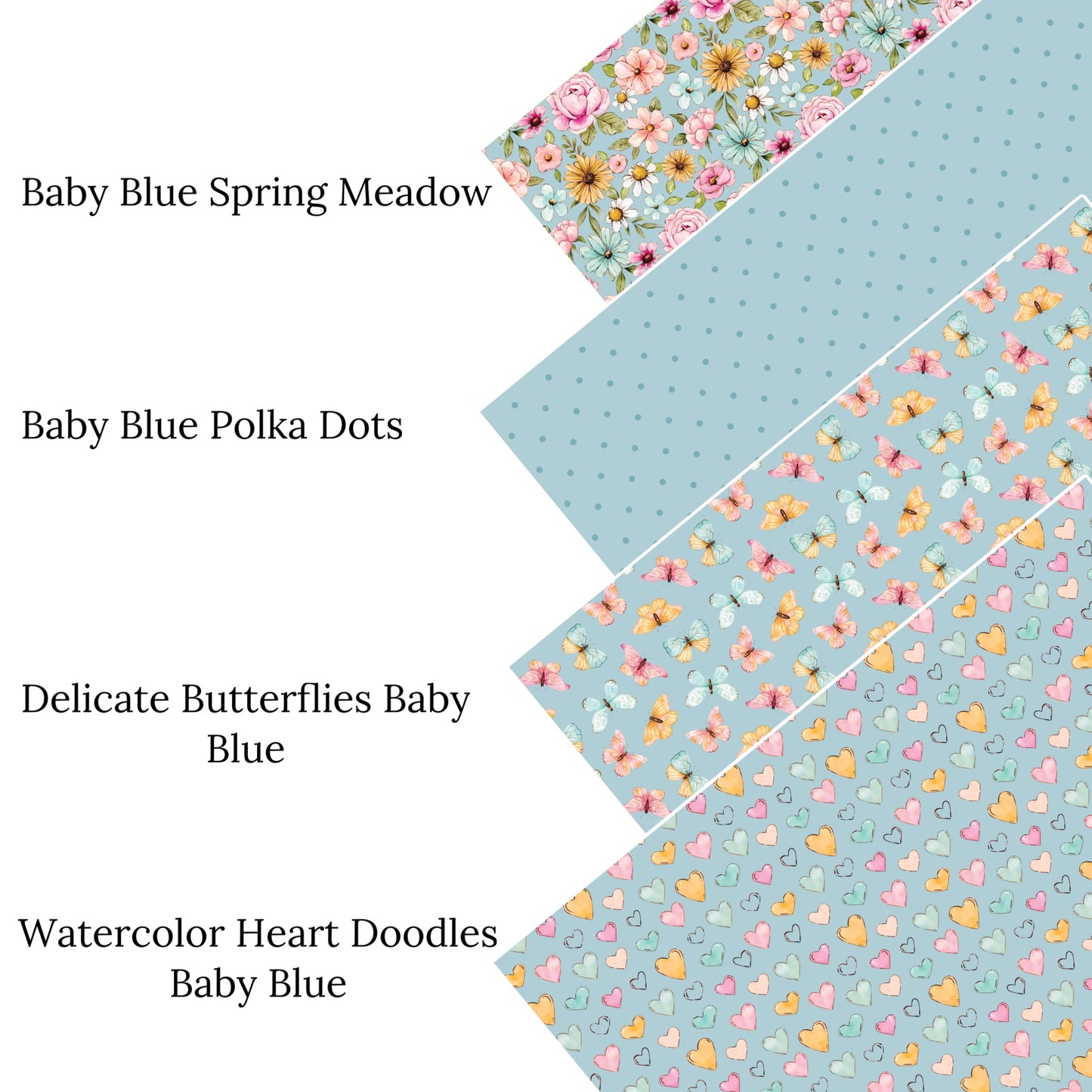 Delicate Butterflies Baby Blue Faux Leather Sheets