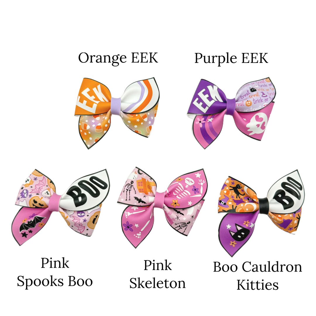 patterns for pink EEK pinwheel faux leather bows