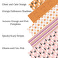 Autumn Orange and Pink Pumpkins Faux Leather Sheets