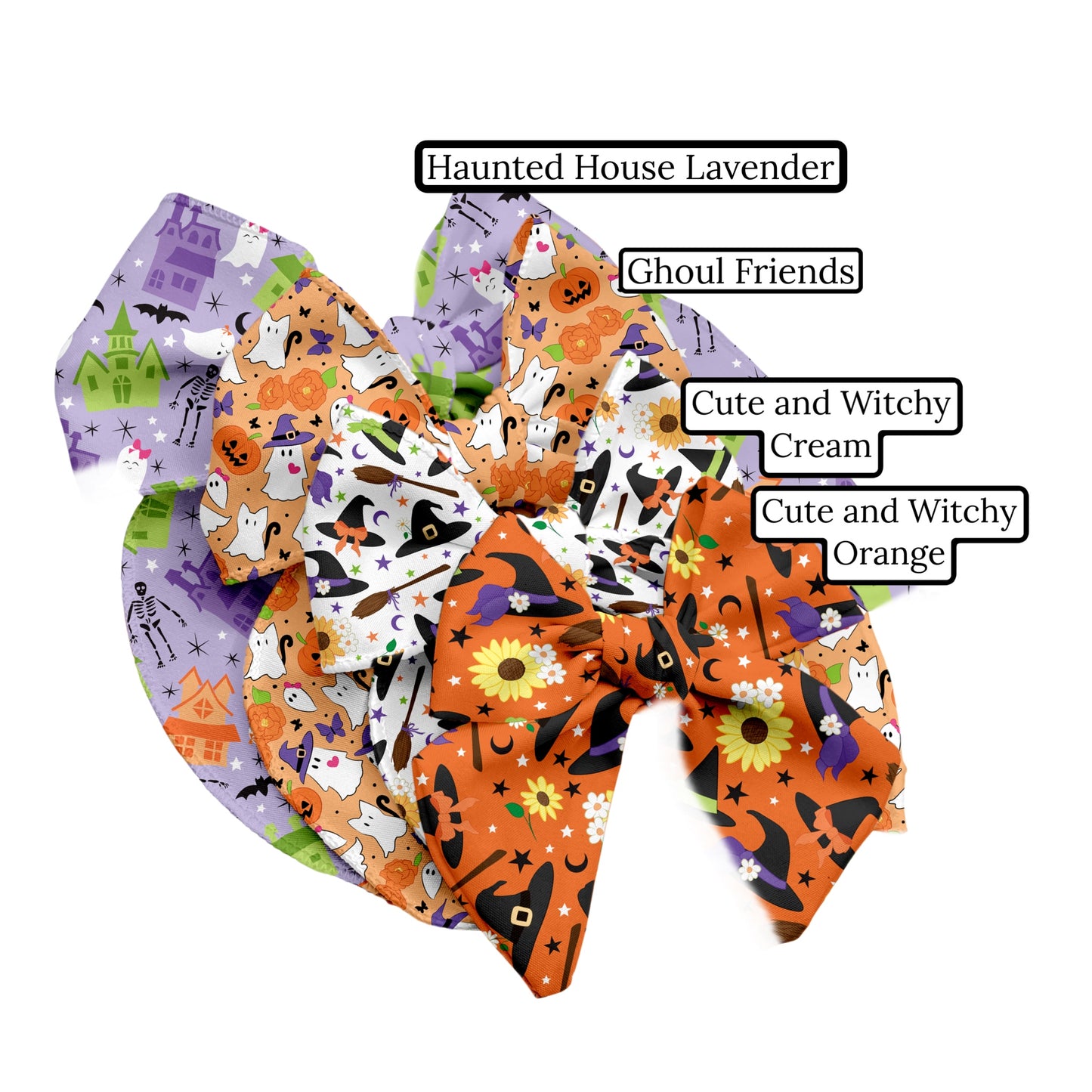 Haunted House Lavender Hair Bow Strips