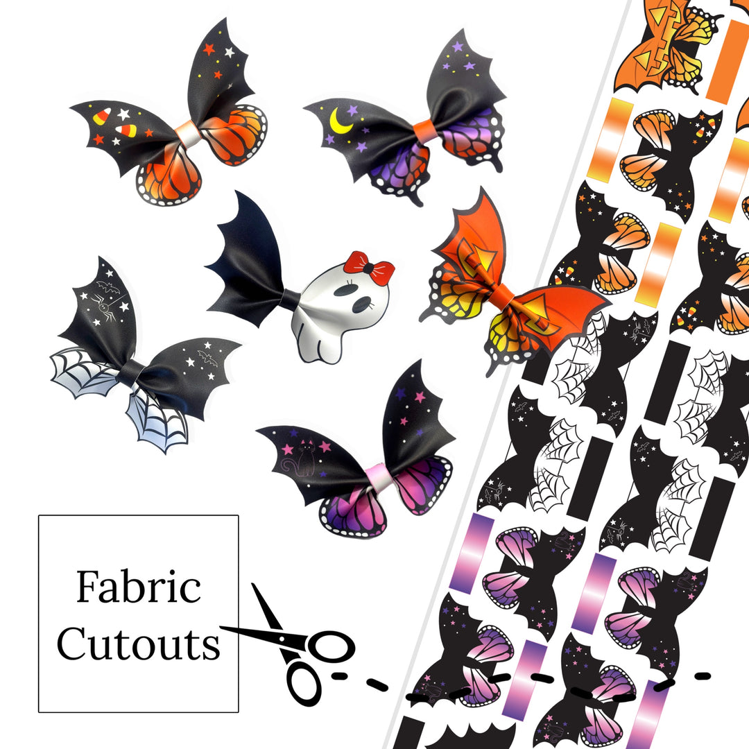 Halloween Butterfly Neoprene DIY Hair Bows