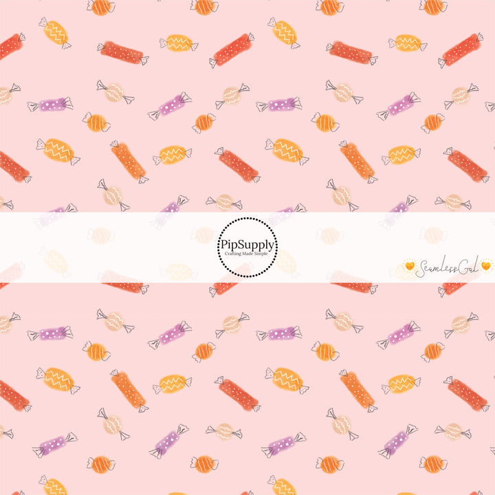 Hard Halloween Candy Fabric By The Yard