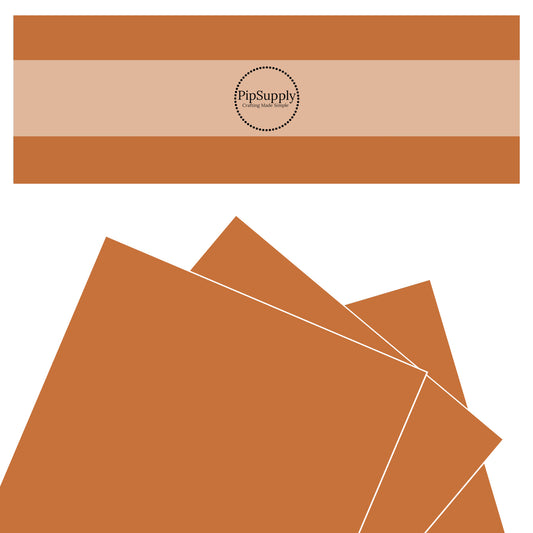 Fall russet orange smooth faux leather sheets.
