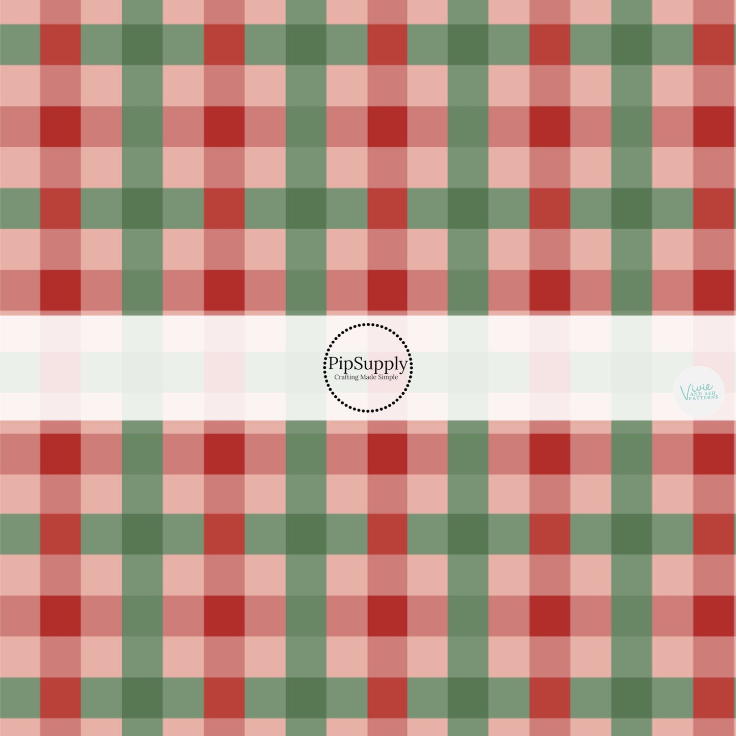 Pink, red, and green tartan print fabric by the yard.