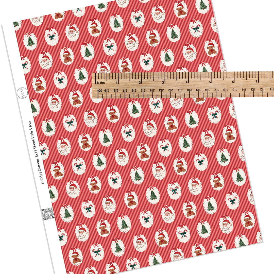 Holiday Cameos Trellis Faux Leather Sheets