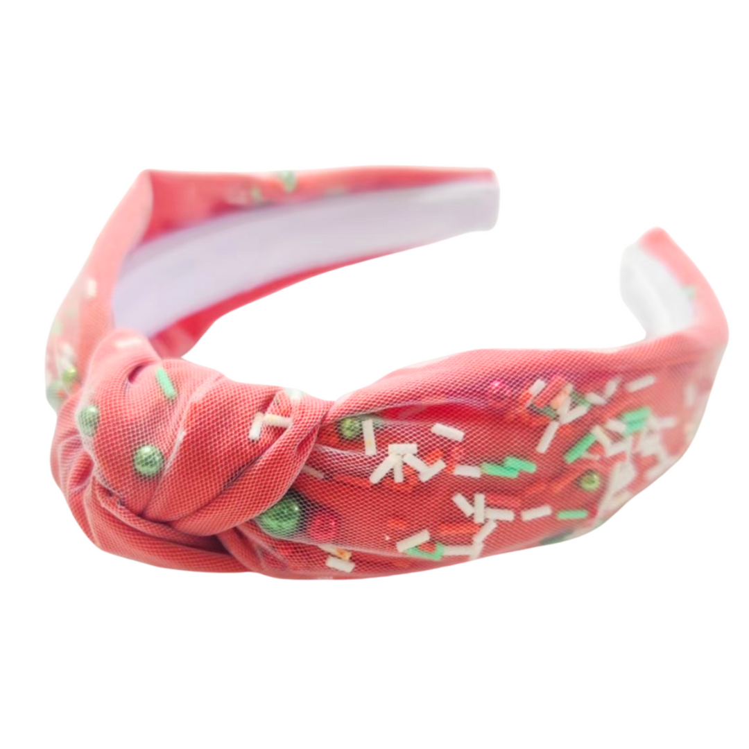 Holly Jolly Sprinkles Knotted Headband