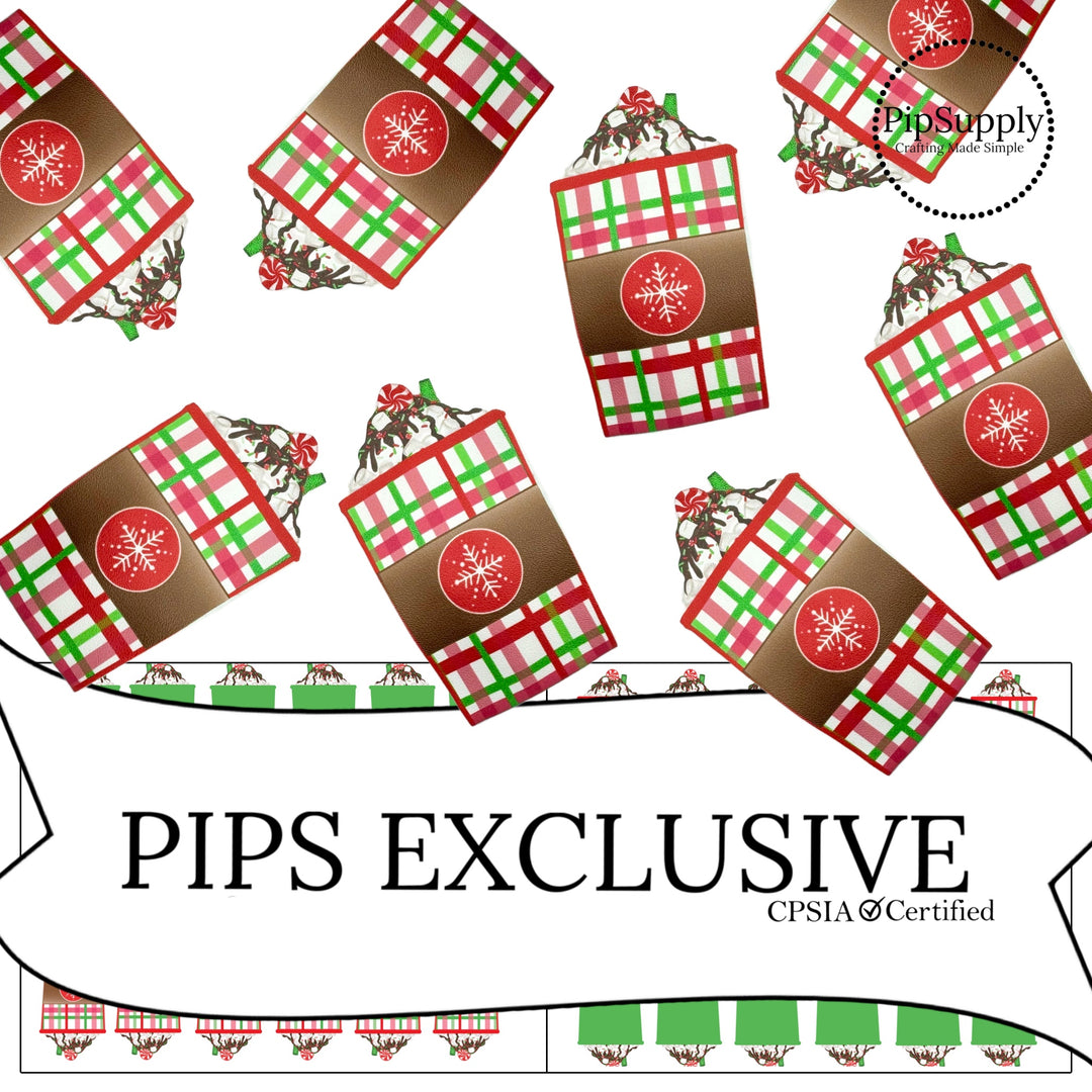 plaid and cocoa Christmas faux leather diy clip covers