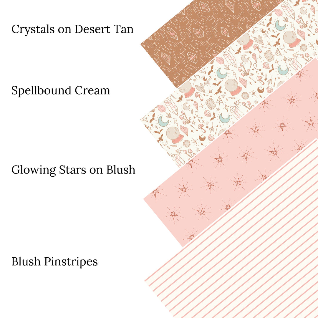 Blush Pinstripes Faux Leather Sheets