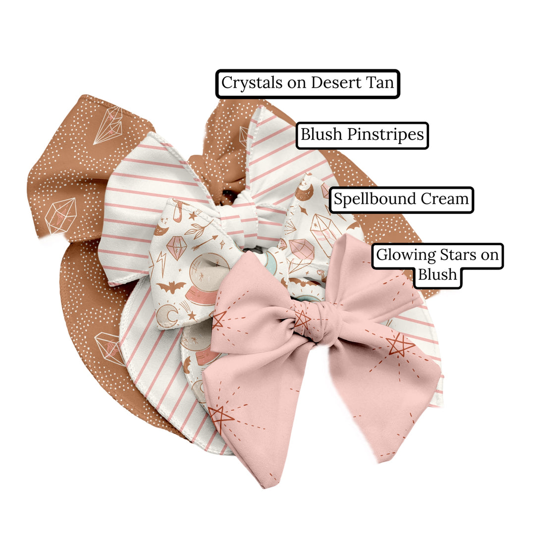 Blush Pinstripes Hair Bow Strips