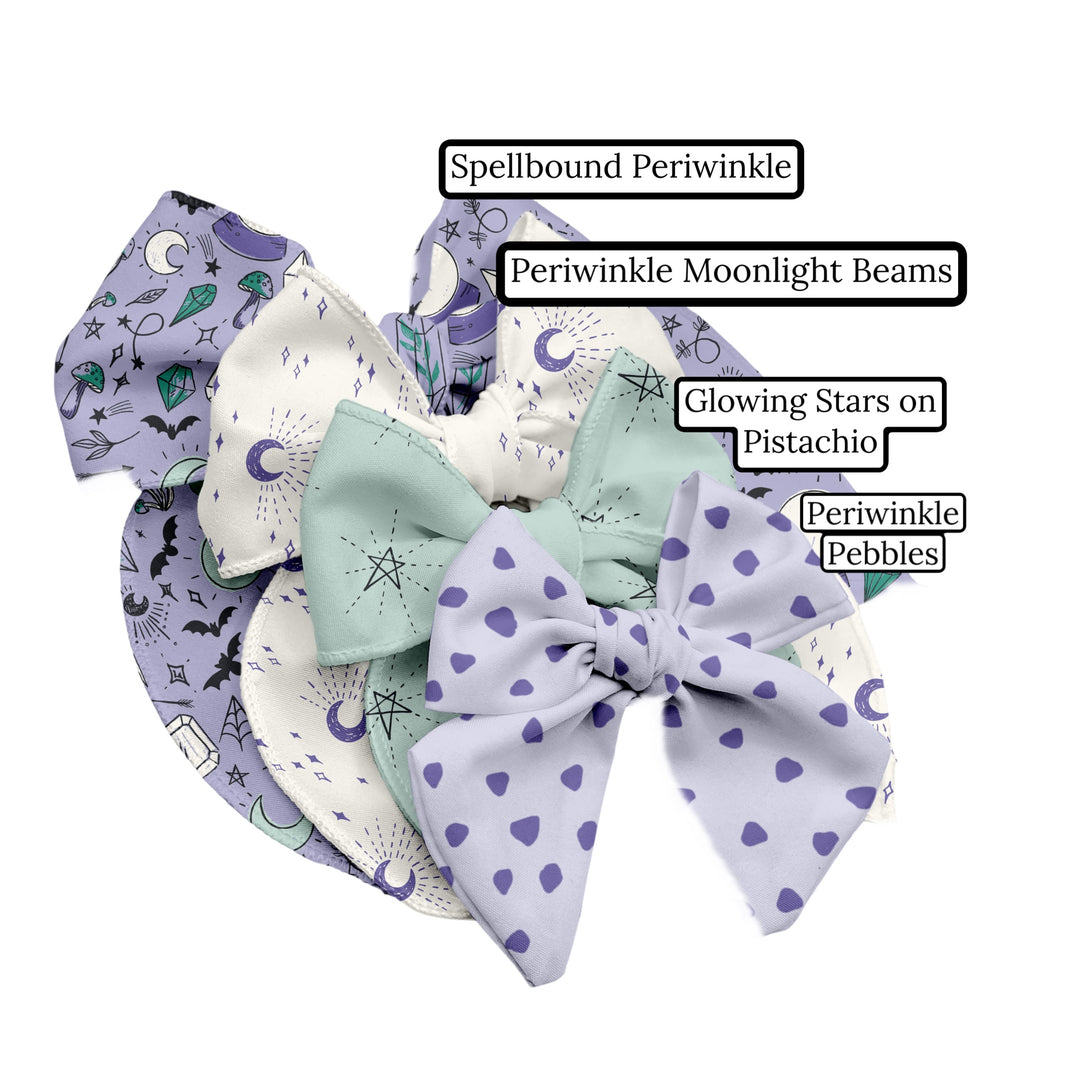 Periwinkle Moonlight Beams Hair Bow Strips