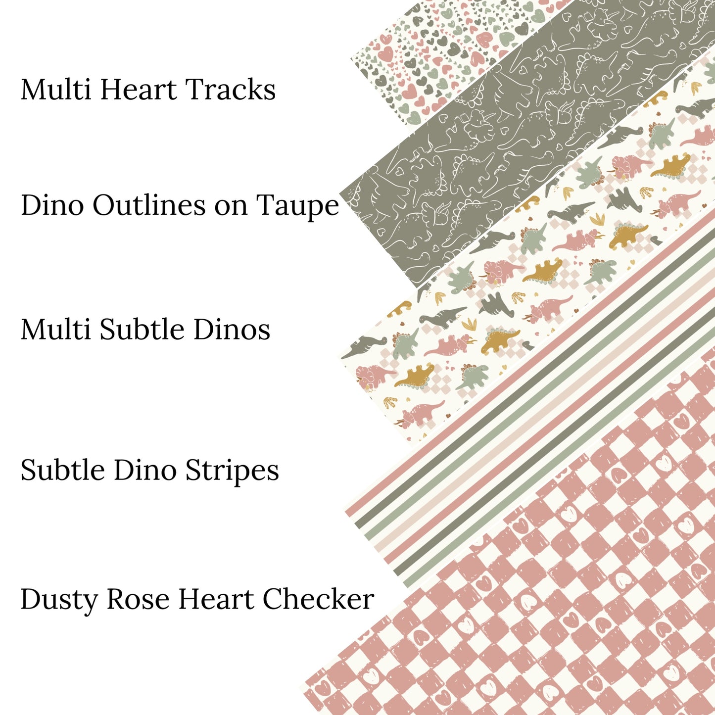 Dino Outlines on Taupe Faux Leather Sheets
