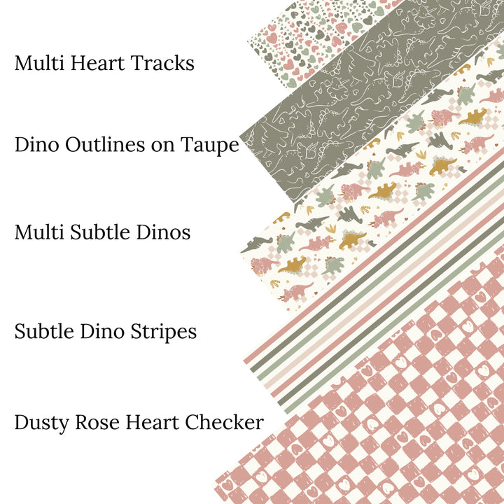 Multi Heart Tracks Faux Leather Sheets