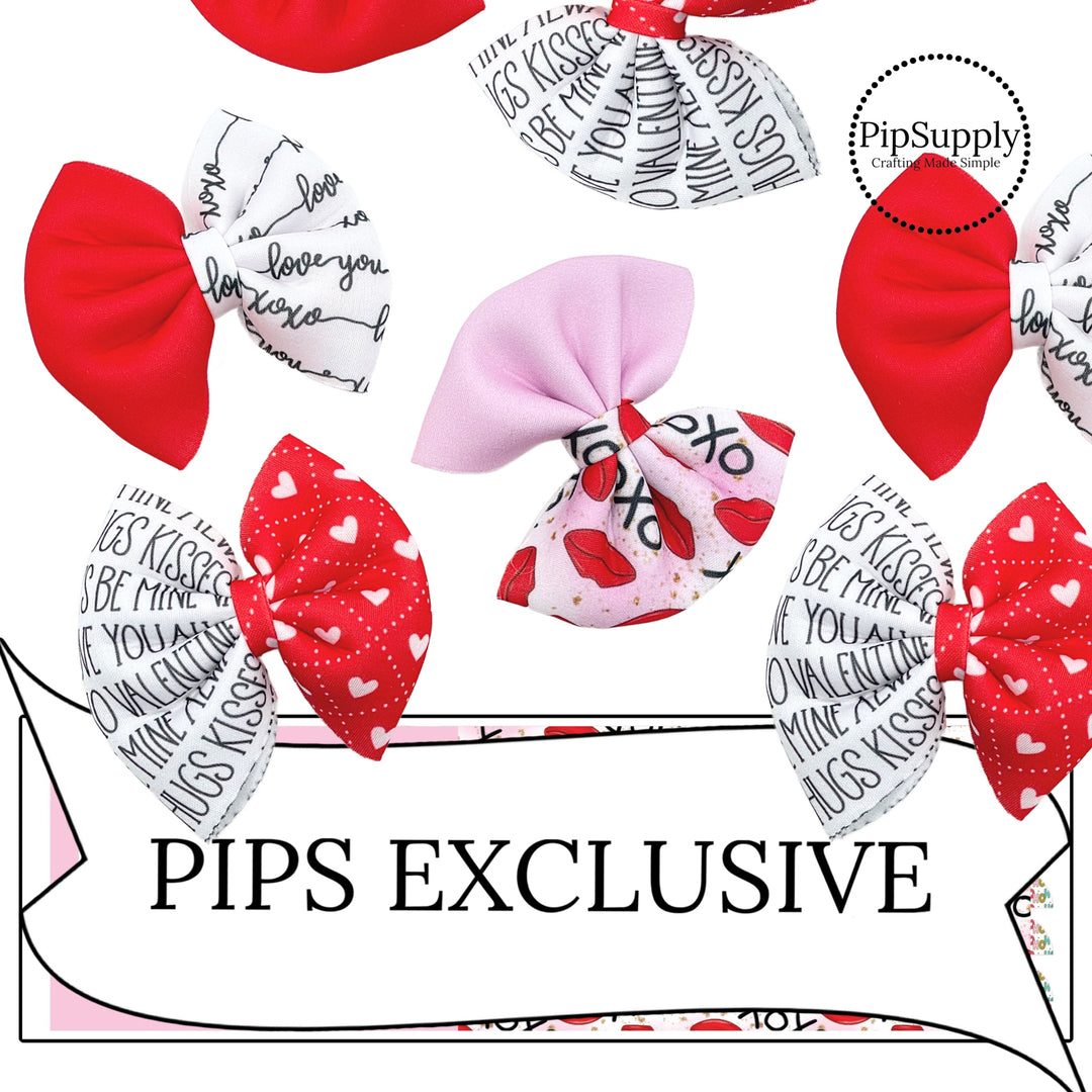 Hugs & Kisses Pinch Neoprene DIY Hair Bows