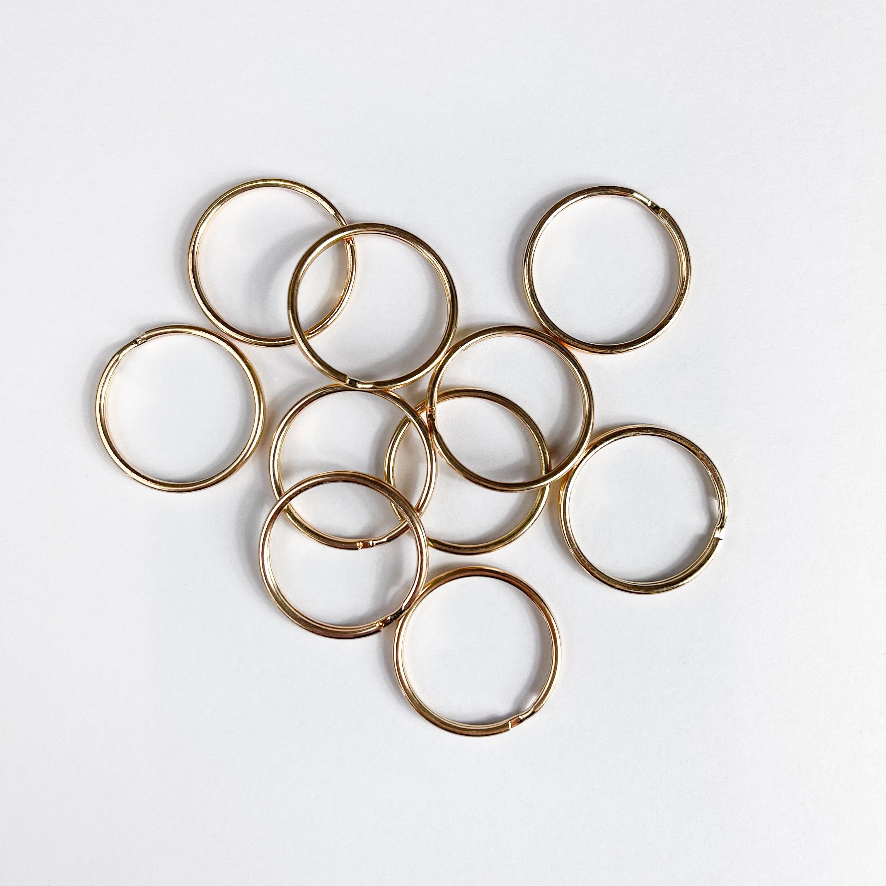 Set of 10 - Gold Split Key Ring – Pip Supply