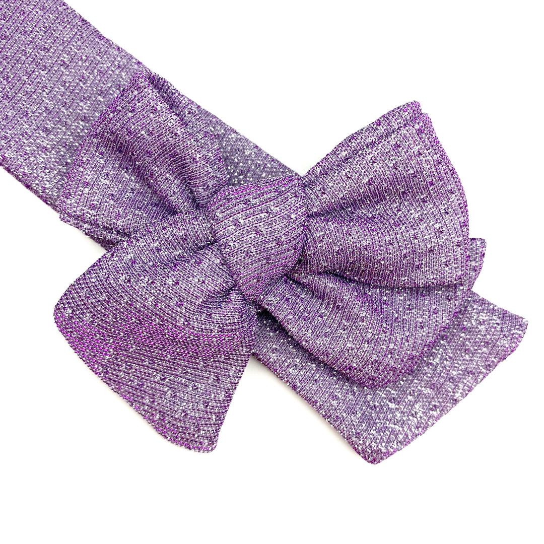 Purple Glittery Swiss Dots JB Effortless Bow Strips - Closed Edge