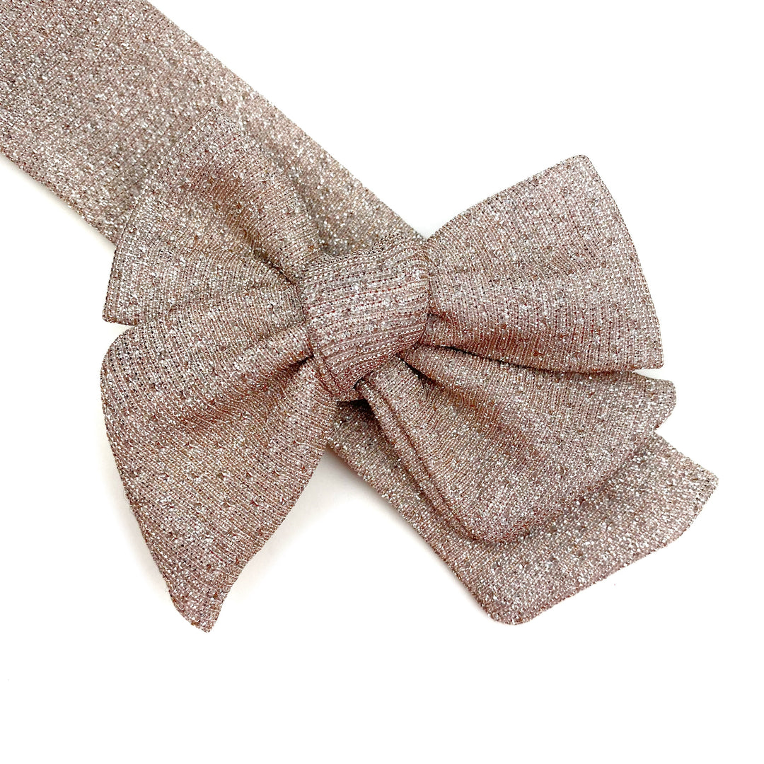 Rose Gold Glittery Swiss Dots JB Effortless Bow Strips - Closed Edge