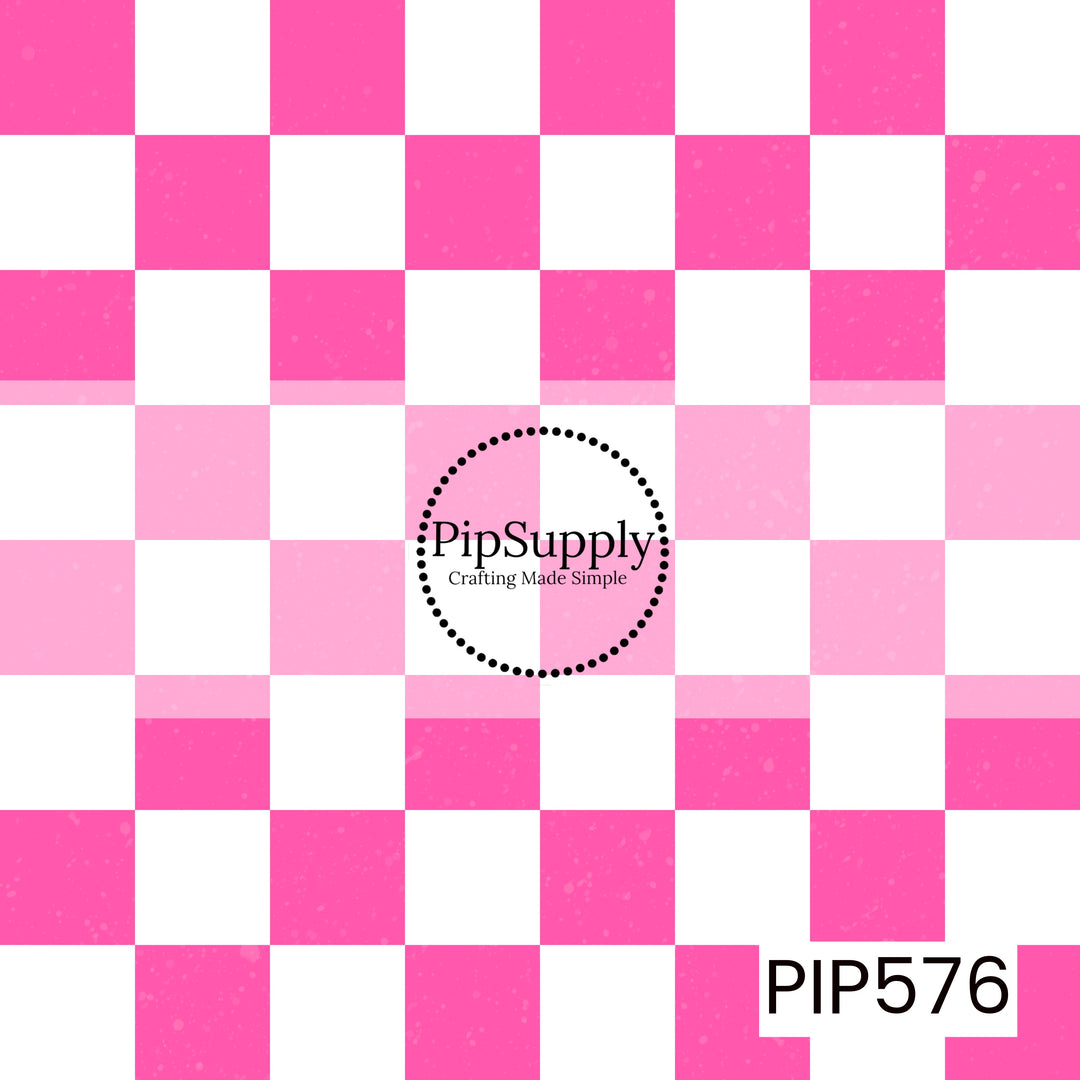 PIP576 - Daffies And Daisies Pink Check