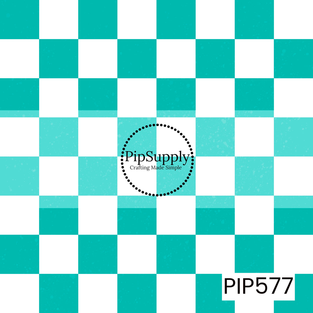 PIP577 - Daffies And Daisies Green Check