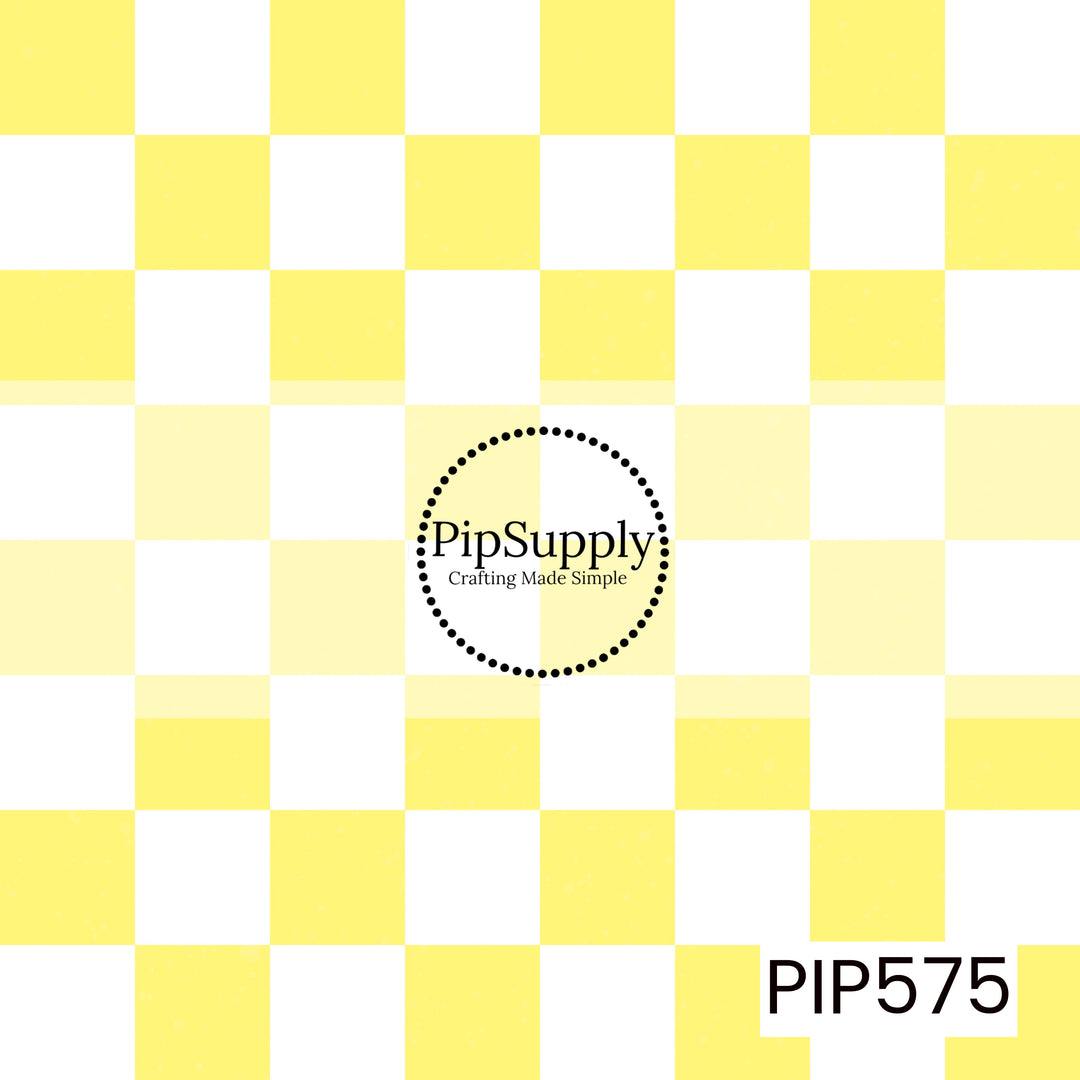 PIP575 - Daffies And Daisies Yellow Check