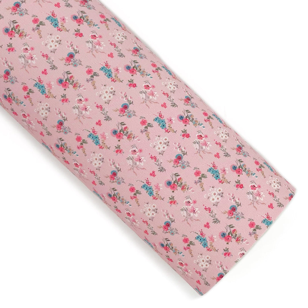 Mini Sweet Pink Floral Vegan Leather