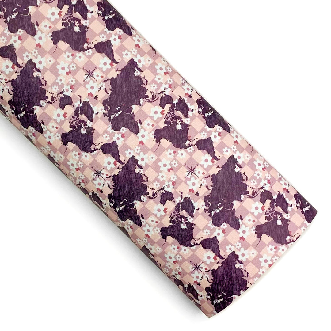 Wanderlust Map Vegan Leather