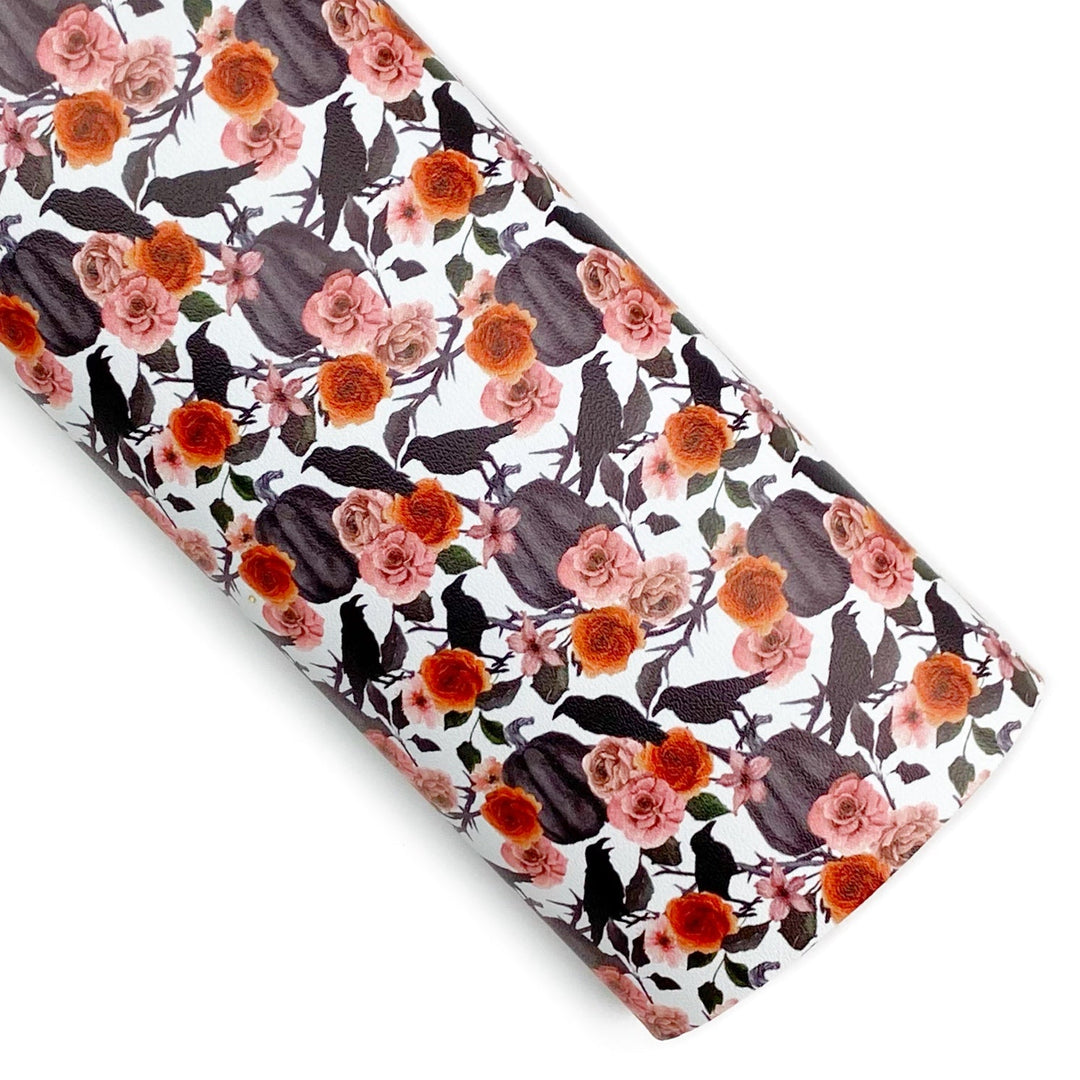 Raven Floral Vegan Leather