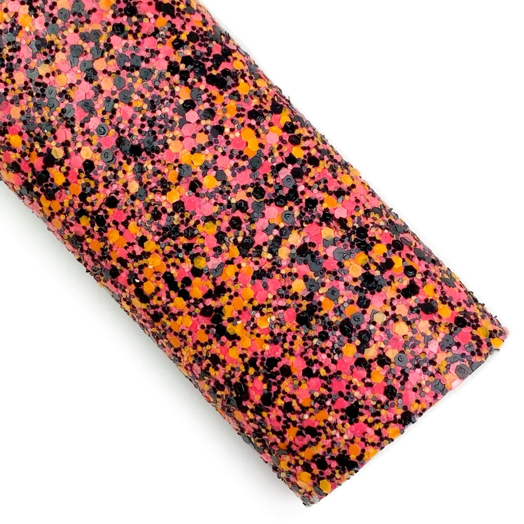 Spooky Sweet Glow in the Dark Chunky Glitter Faux Leather Sheets