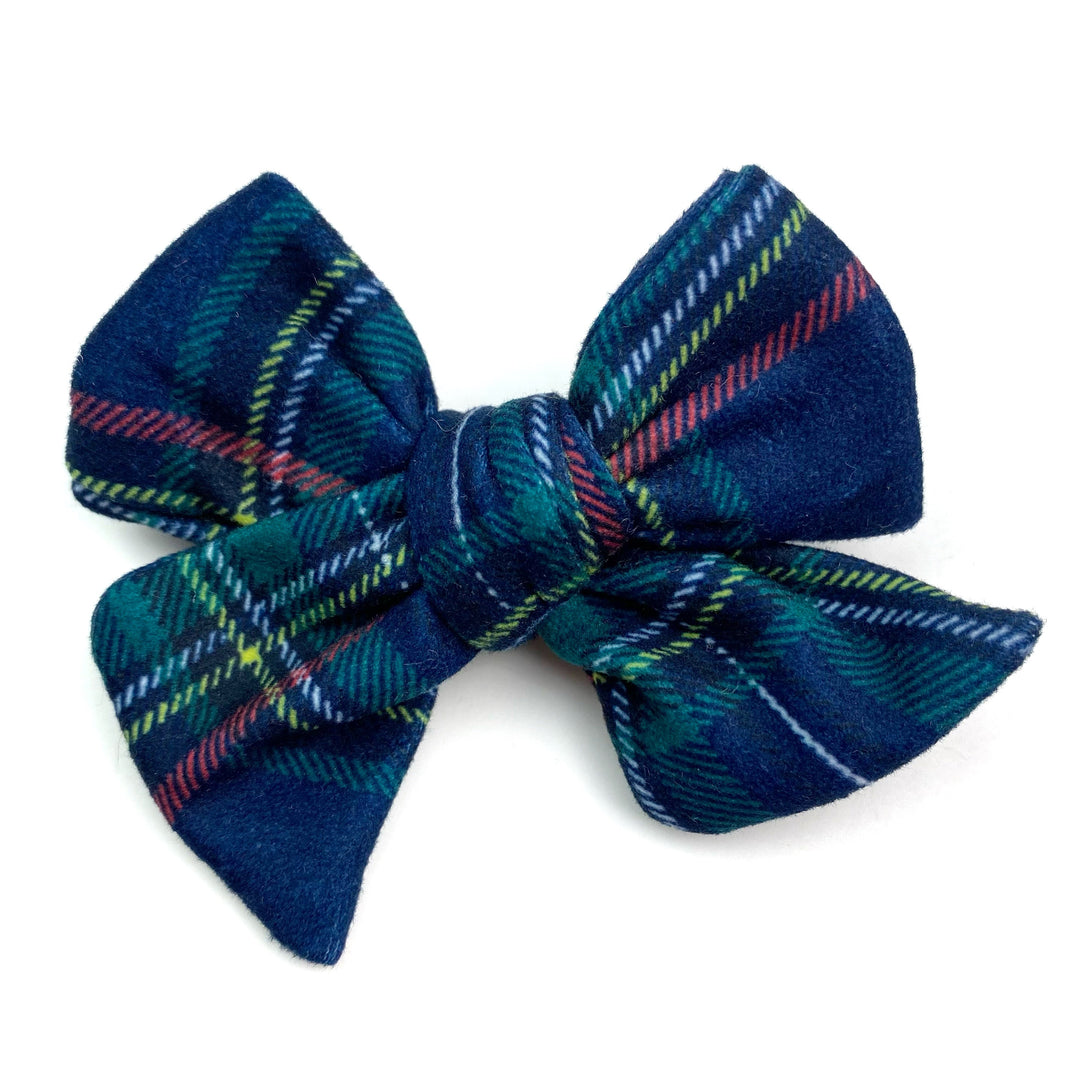 Tartan Plaid Closed Edge Bow Hair Clip