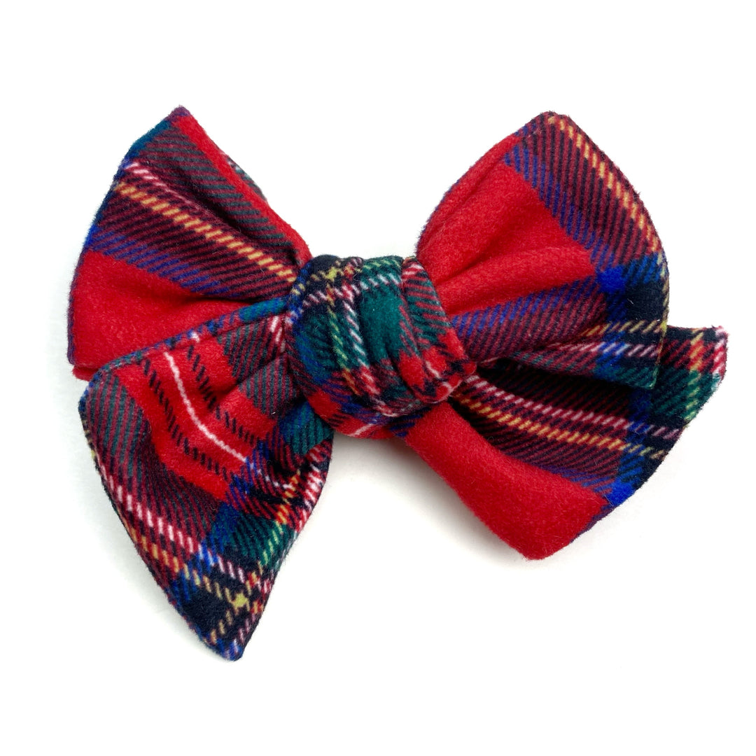 Tartan Plaid Closed Edge Bow Hair Clip