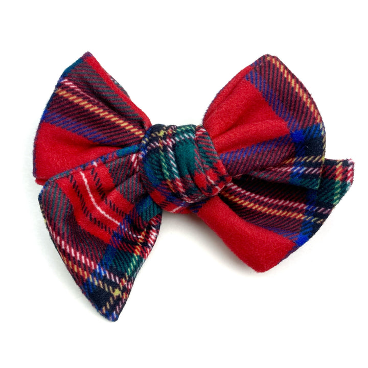 Tartan Plaid Closed Edge Bow Hair Clip
