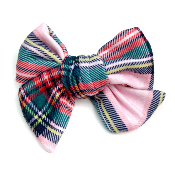 Tartan Plaid Closed Edge Bow Hair Clip
