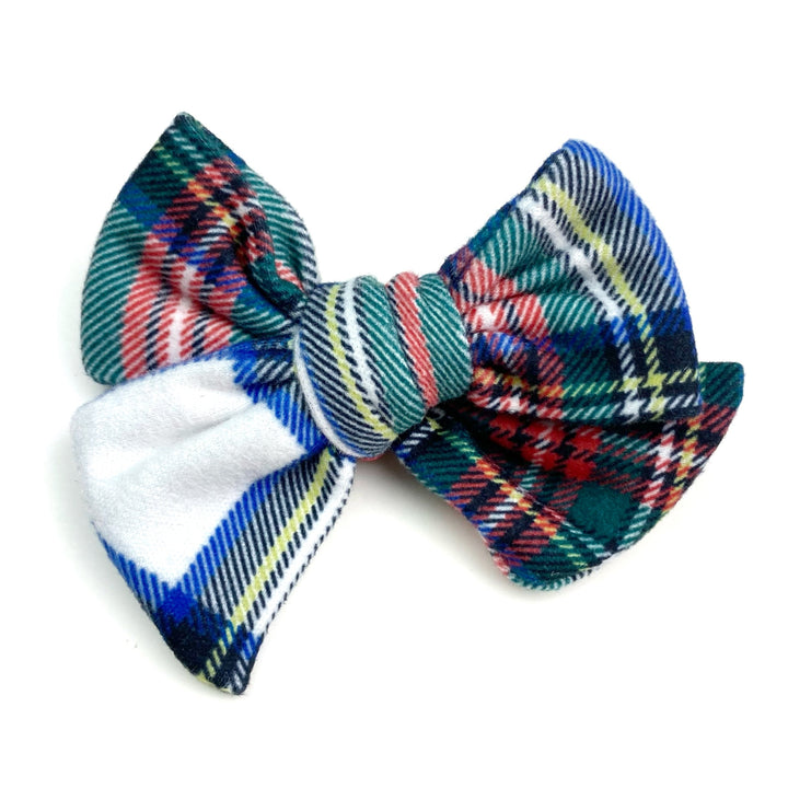 Tartan Plaid Closed Edge Bow Hair Clip