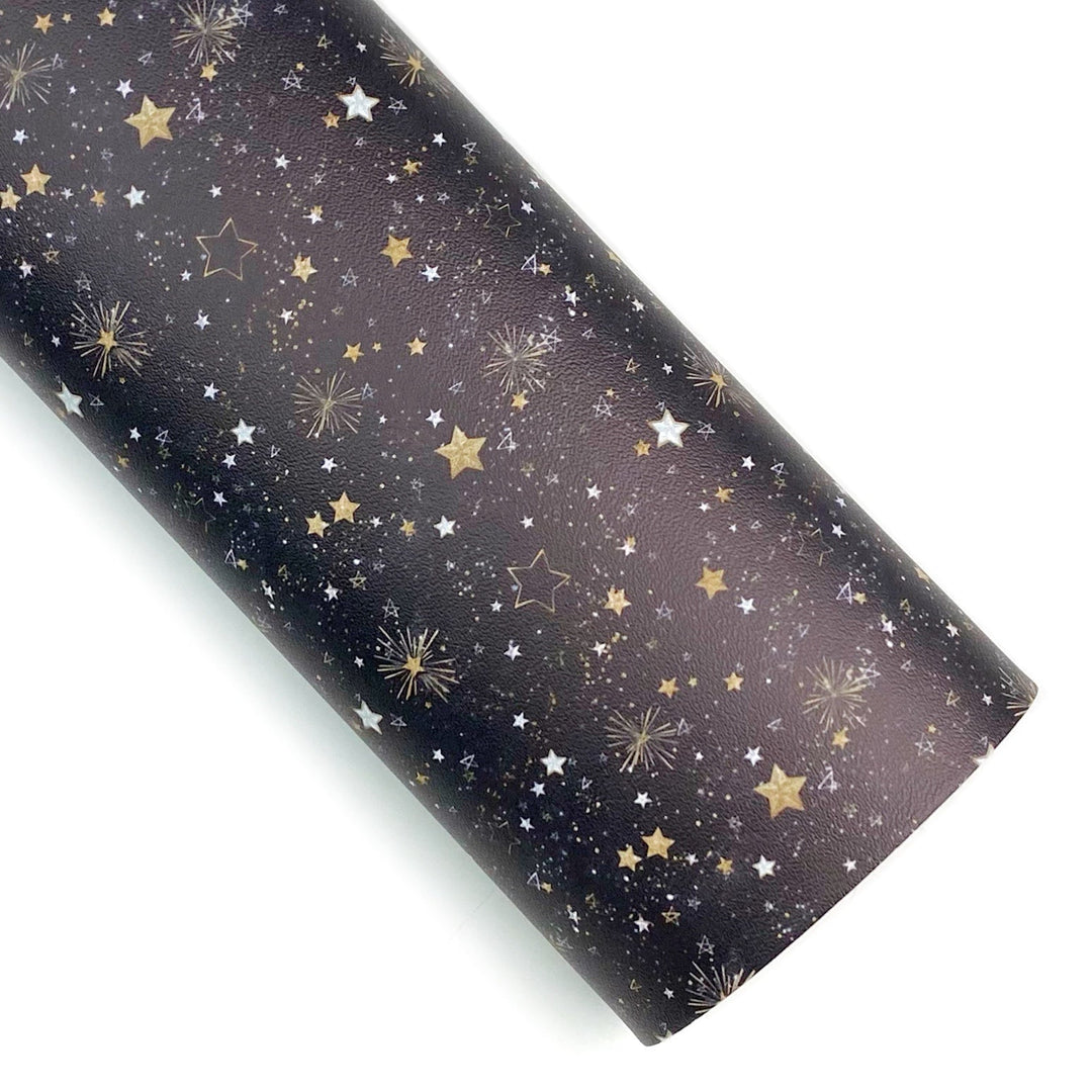 Stars Bursting Vegan Leather