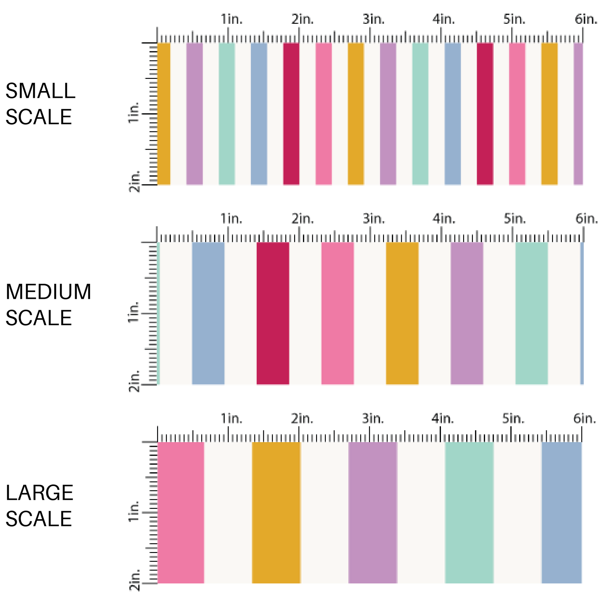 Multi-Colored Rainbow Striped Fabric by the Yard scaled image guide.